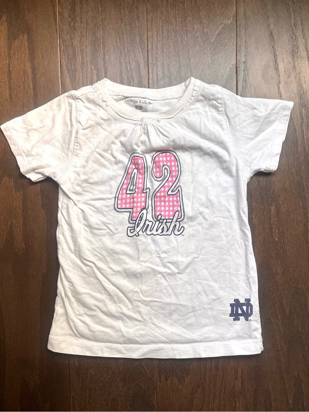 College Kids Notre Dame Irish Girls T-shirt- Size 4T